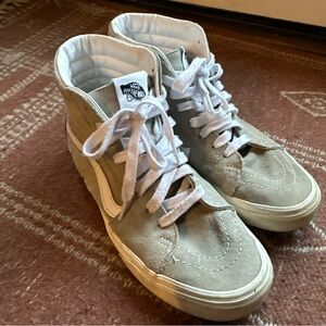 Vans men’s greige High-Top Sneakers water resistant suede